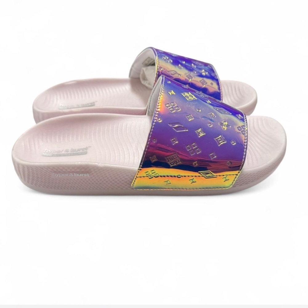 Skechers Purple and Gold Slide Sandals